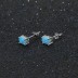 Blue Oval Opal Stud Earring 40700012