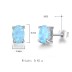 Blue Oval Opal Stud Earring 40700012