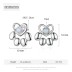 Heart Footprint Opal Stud Earring 40700014