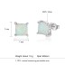 7mm Square Opal Stud Earring 40700015