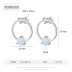 Zirconia Round Opal Stud Earring 40700017