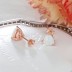 White Heart Opal Stud Earring 40700018