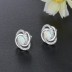 Vintage Zirconia Oval Opal Stud Earring 40700019