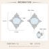 Vintage Zirconia Oval Opal Stud Earring 40700021