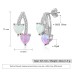 Zirconia Hearts Opal Stud Earring 40700023