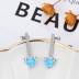 Zirconia Hearts Opal Party Stud Earring 40700024