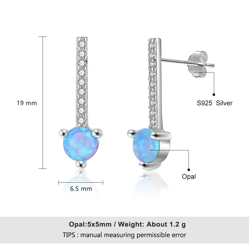 Zirconia Hearts Opal Party Stud Earring 40700024 - image2