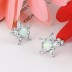 Zirconia Star Opal Stud Earring 40700025