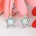 Zirconia Star Opal Stud Earring 40700025