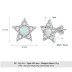 Zirconia Star Opal Stud Earring 40700025