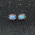 Vintage Zirconia Oval Opal Stud Earring 40700027