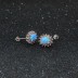 Vintage Zirconia Oval Opal Stud Earring 40700027