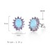 Vintage Zirconia Oval Opal Stud Earring 40700027