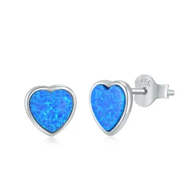 Heart Opal Stud Earring 40700029