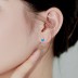 Zirconia Round Opal Stud Earring 40700030
