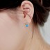 Zirconia Circle Opal Stud Earring 40700031