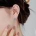 Zirconia Circle Opal Stud Earring 40700031