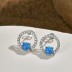 Zirconia Circle Opal Stud Earring 40700031