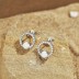 Zirconia Circle Opal Stud Earring 40700031