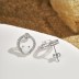 Zirconia Circle Opal Stud Earring 40700031