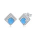 Vintage Zirconia Opal Stud Earring 40700032