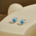 Vintage Zirconia Opal Stud Earring 40700032