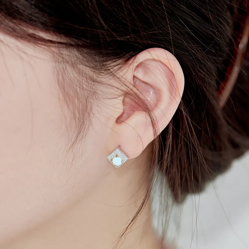 Vintage Zirconia Opal Stud Earring 40700032 - image2