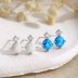 Shiny Zirconia Opal Stud Earring 40700033
