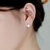 Shiny Zirconia Round Opal Stud Earring 40700036