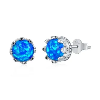 7mm Round Opal Stud Earring 40700038