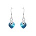 Austrian Crystals Love Heart Cubic Zirconia Dangle Earring 50100002