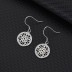 Cubic Zirconia Circle Flower Dangle Earring 50100005