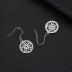 Cubic Zirconia Circle Flower Dangle Earring 50100005