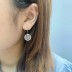 Cubic Zirconia Circle Flower Dangle Earring 50100005