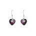 Austrian Crystals Heart Dangle Earrings 50100008