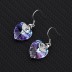 Austrian Crystals Heart Dangle Earrings 50100008