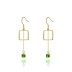 925 Sterling Silver Square CZ Tassel Dangle Earrings 50100009