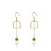 925 Sterling Silver Square CZ Tassel Dangle Earrings 50100009