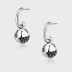 Black Zirconia Balls Dangle Earrings 50100016