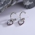 Vintage Heart Zirconia Dangle Earrings 50100017