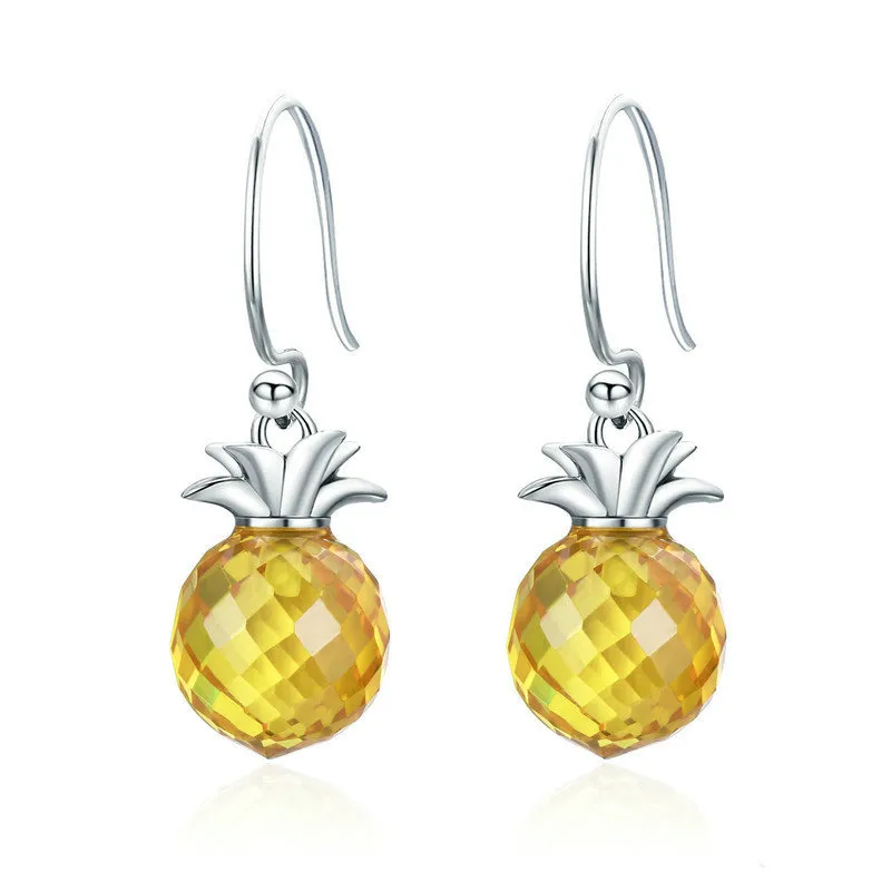 Zirconia Pipeapple Dangle Earrings 50100019