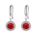 Red Zirconia Birthday Stone Dangle Earrings 50100020