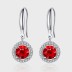 Red Zirconia Birthday Stone Dangle Earrings 50100020