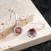 Red Zirconia Birthday Stone Dangle Earrings 50100020