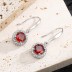Red Zirconia Birthday Stone Dangle Earrings 50100020