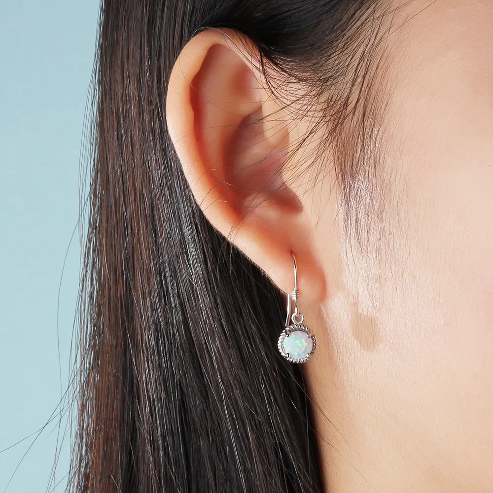 Vintage Zirconia Opal Dangle Earring 50100021 - image1
