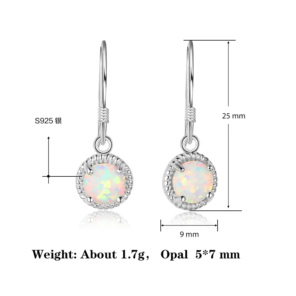 Vintage Zirconia Opal Dangle Earring 50100021 - image2