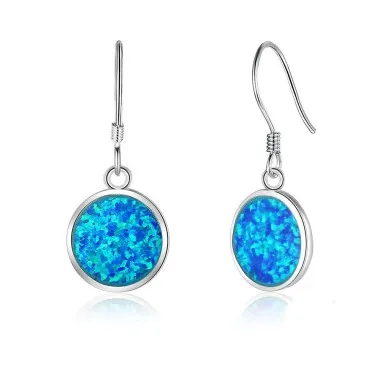 Vintage Blue Opal Dangle Earring 50100022