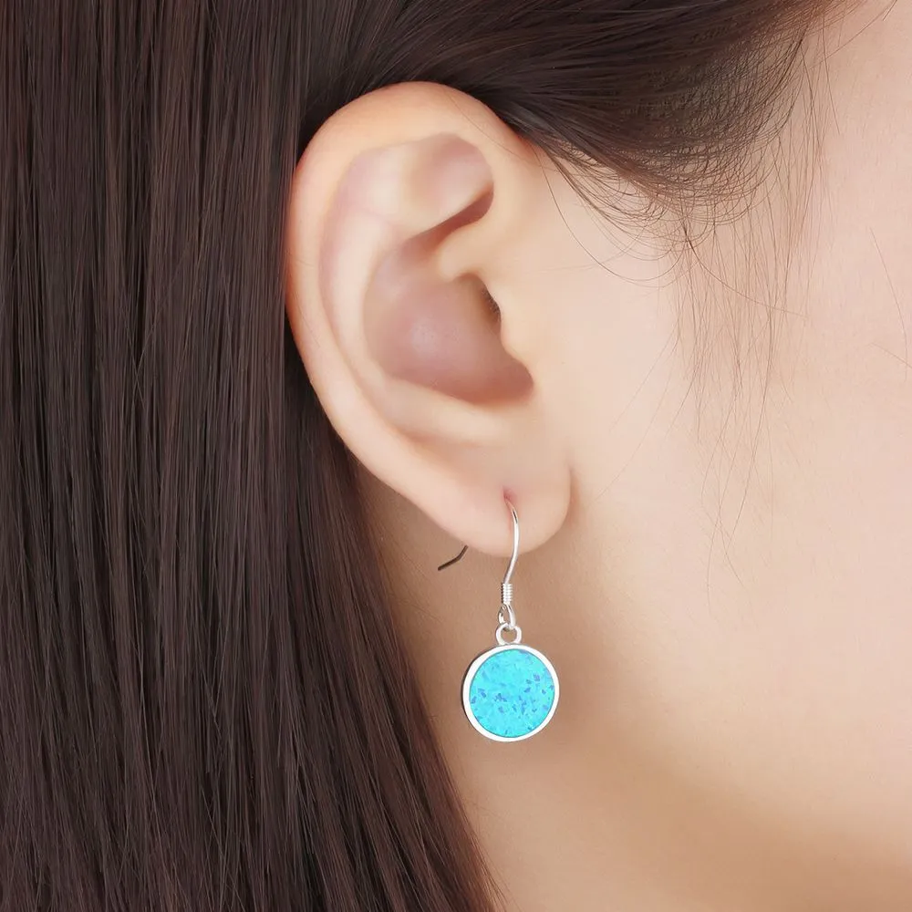 Vintage Blue Opal Dangle Earring 50100022 - image1