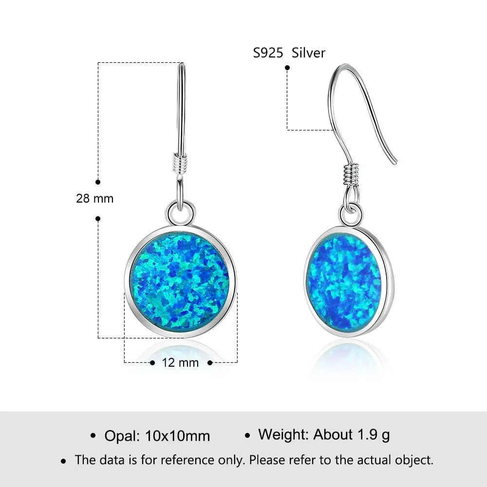 Vintage Blue Opal Dangle Earring 50100022 - image2